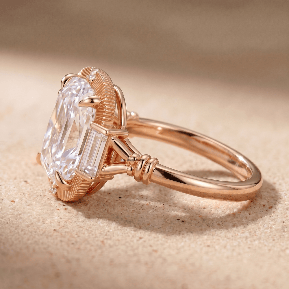 Old mine cushion engagement ring