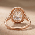 Lab grown diamond Art Deco ring