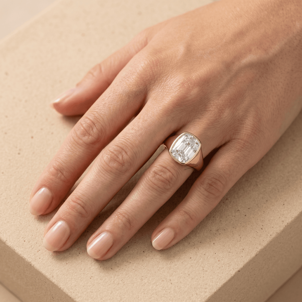 Lab grown diamond engagement ring
