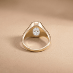 14K gold bezel set diamond ring