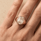 Vintage style lab diamond ring