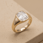 Cushion cut lab diamond solitaire