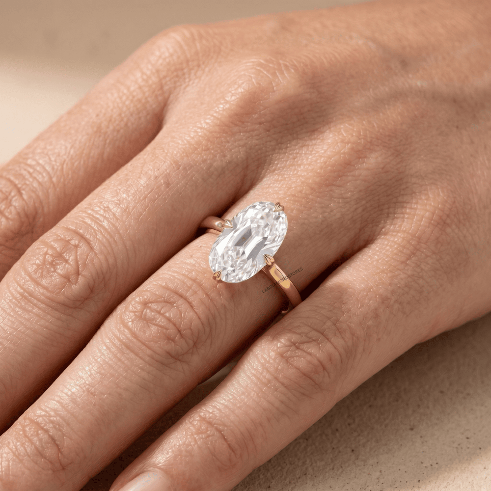Lab diamond solitaire ring gift for her