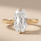 Old mine cut lab diamond ring for her
