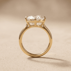 Vintage inspired lab diamond engagement ring