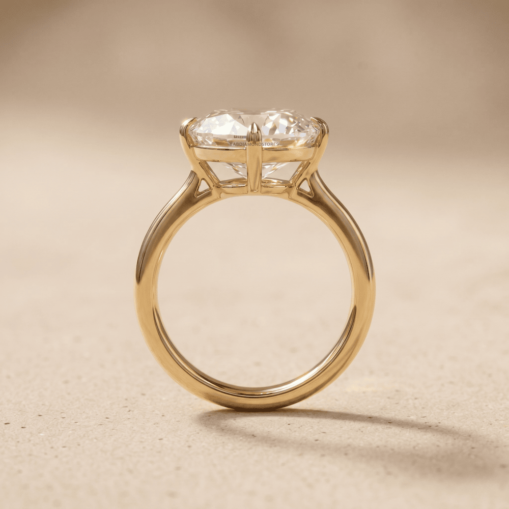 Vintage inspired lab diamond engagement ring