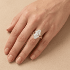 Vintage inspired lab diamond solitaire