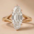 Old Mine cut solitaire engagement ring