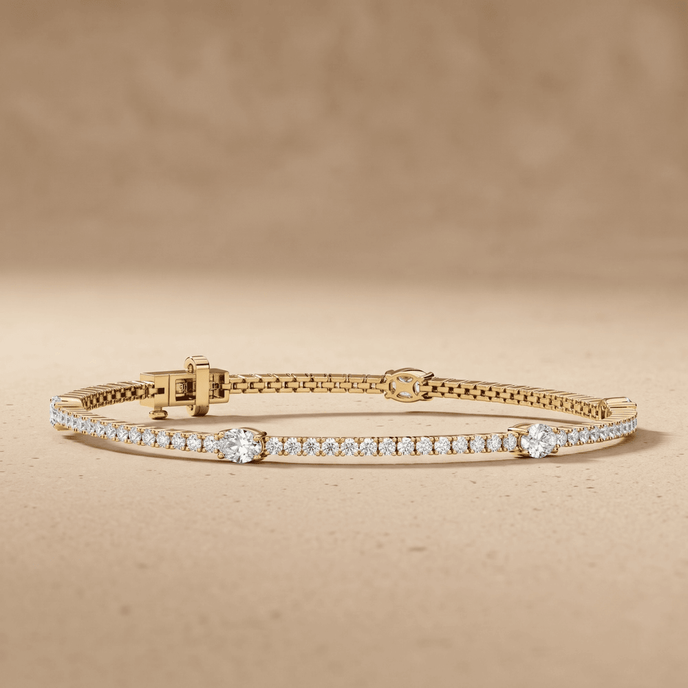 Lab grown diamond tennis bracelet gift for her