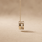 Oval Bezel Cut Solitaire Diamond Pendant Necklace in 14K Gold
