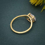 Curved Horizontal Oval Cut Moissanite Engagement Ring - JBR Jeweler