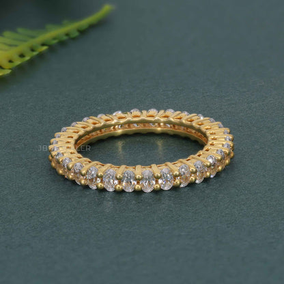 Oval Cut Lab Grown Diamond Eternity Wedding Band