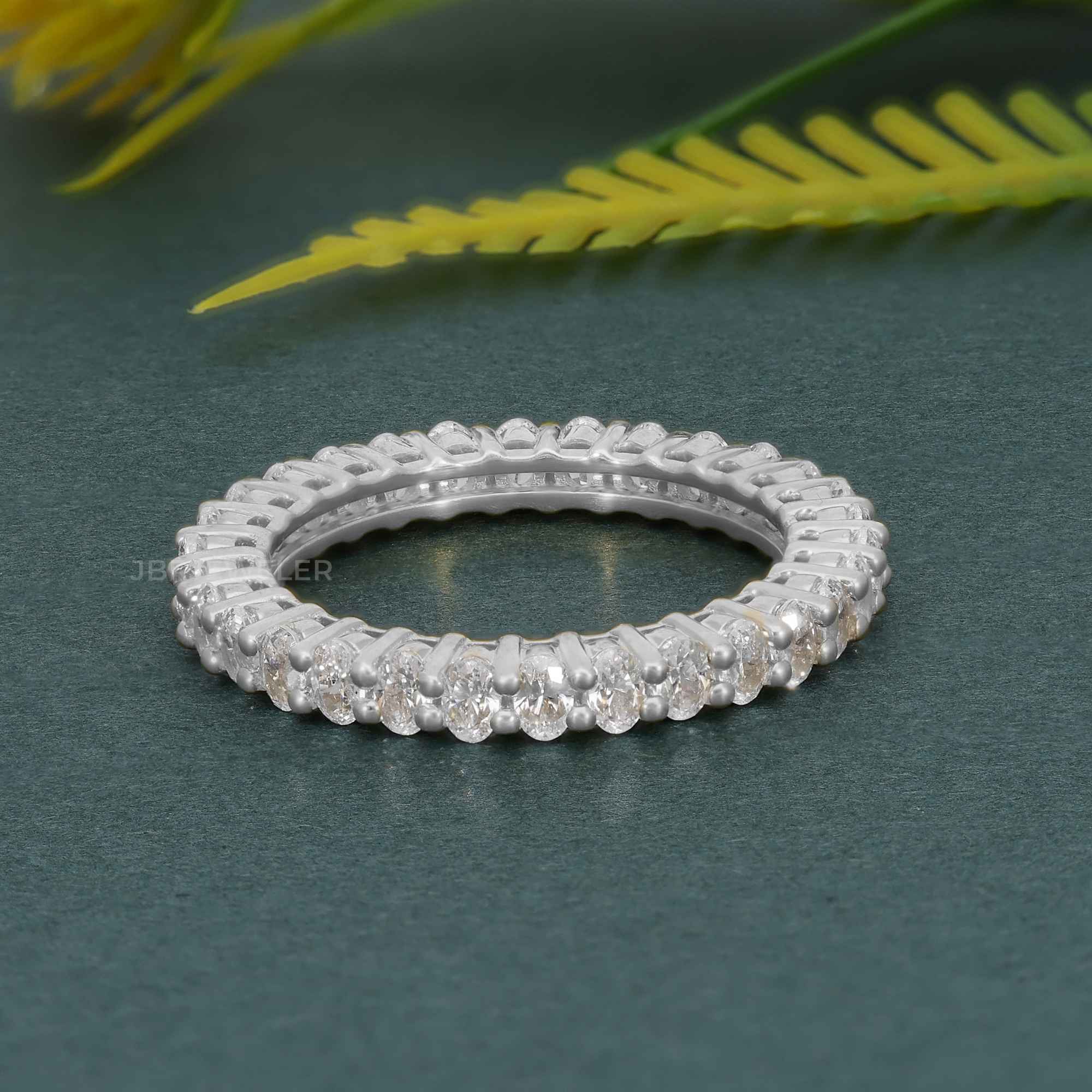 Oval Cut Lab Grown Diamond Eternity Wedding Band - JBR Jeweler