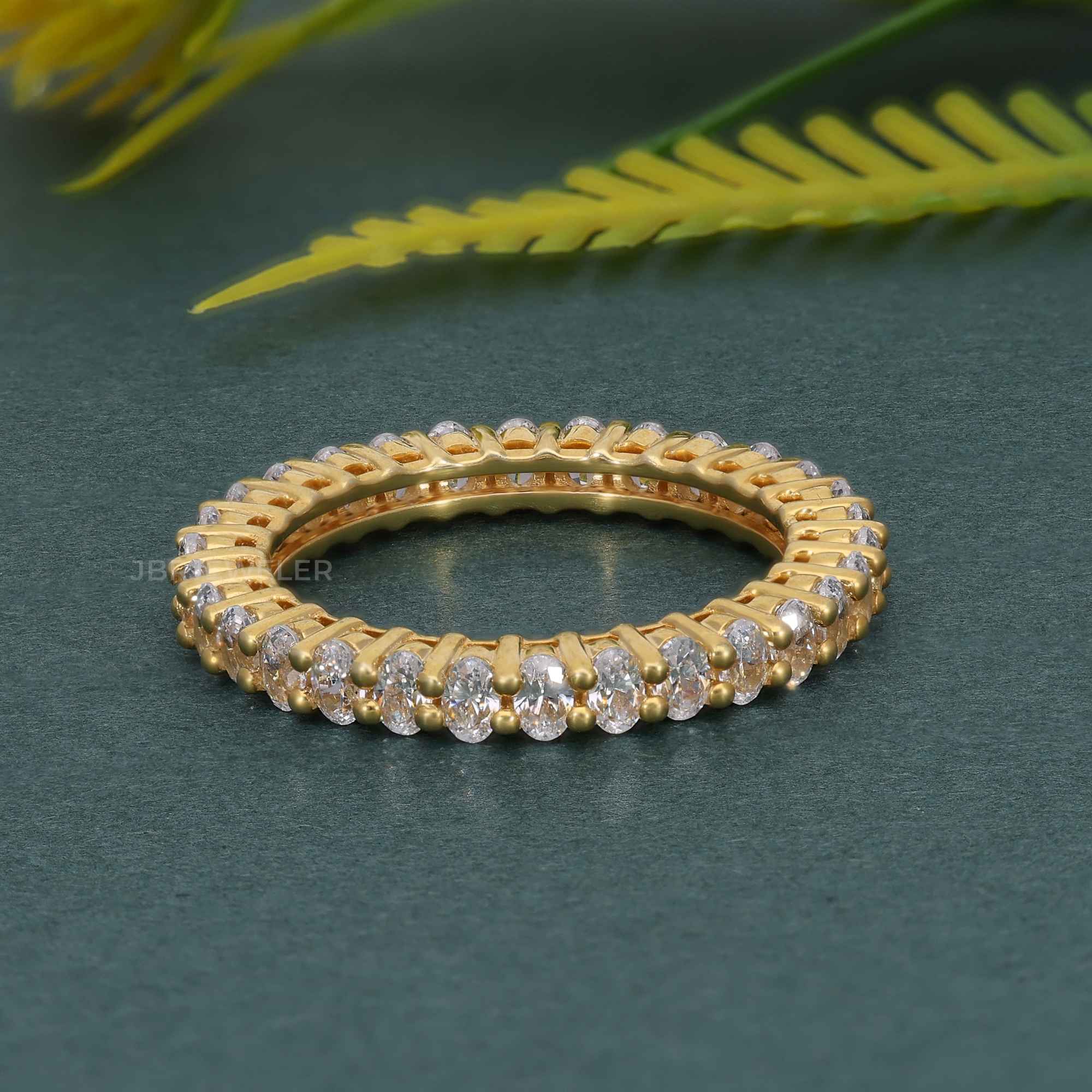 Oval Cut Lab Grown Diamond Eternity Wedding Band - JBR Jeweler