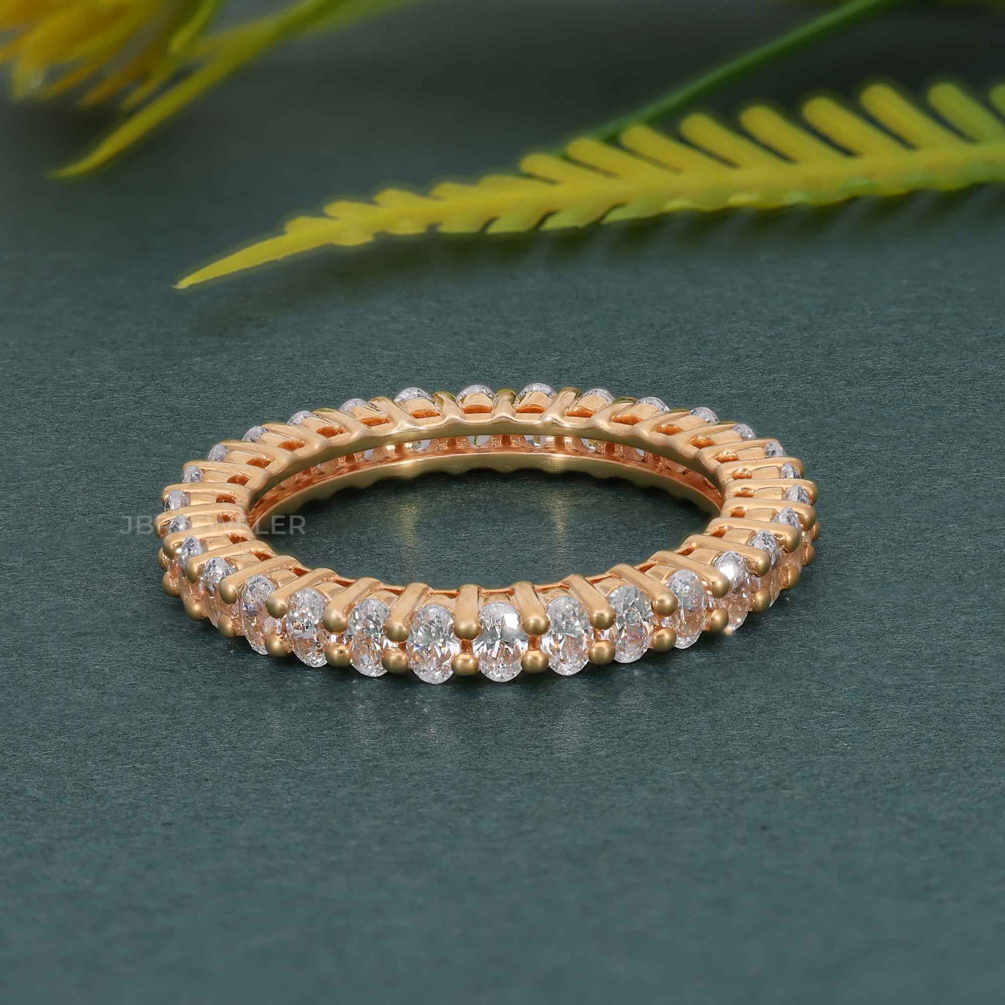 Oval Cut Lab Grown Diamond Eternity Wedding Band - JBR Jeweler