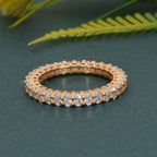 Oval Cut Moissanite Diamond Eternity Wedding Band