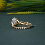 Oval Cut Moissanite Diamond Ring With Full Eternity Band Bridal Sets - JBR Jeweler