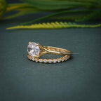 Oval Cut Lab Grown Diamond Wedding Ring Sets With Full Eternity - JBR Jeweler