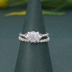 Oval Cut Lab Grown Diamond Wedding Ring Sets With Full Eternity - JBR Jeweler
