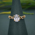 Oval Cut Lab Grown Engagement Ring With Matching Bridal Ring Set - JBR Jeweler