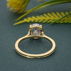Silhouette Oval Moissanite Diamond Engagement Ring - JBR Jeweler