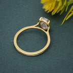 Silhouette Oval Moissanite Diamond Engagement Ring - JBR Jeweler