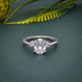 Three Stone Oval Cut Moissanite Engagement Ring - JBR Jeweler