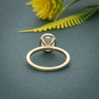 Classic Bezel Set Oval Moissanite Diamond Engagement Ring - JBR Jeweler