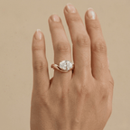 Unique oval lab grown diamond ring for modern brides