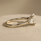 Oval lab grown diamond ring with side stones