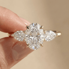 Oval lab diamond proposal ring for her