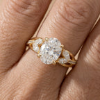 Oval lab diamond engagement ring for proposal