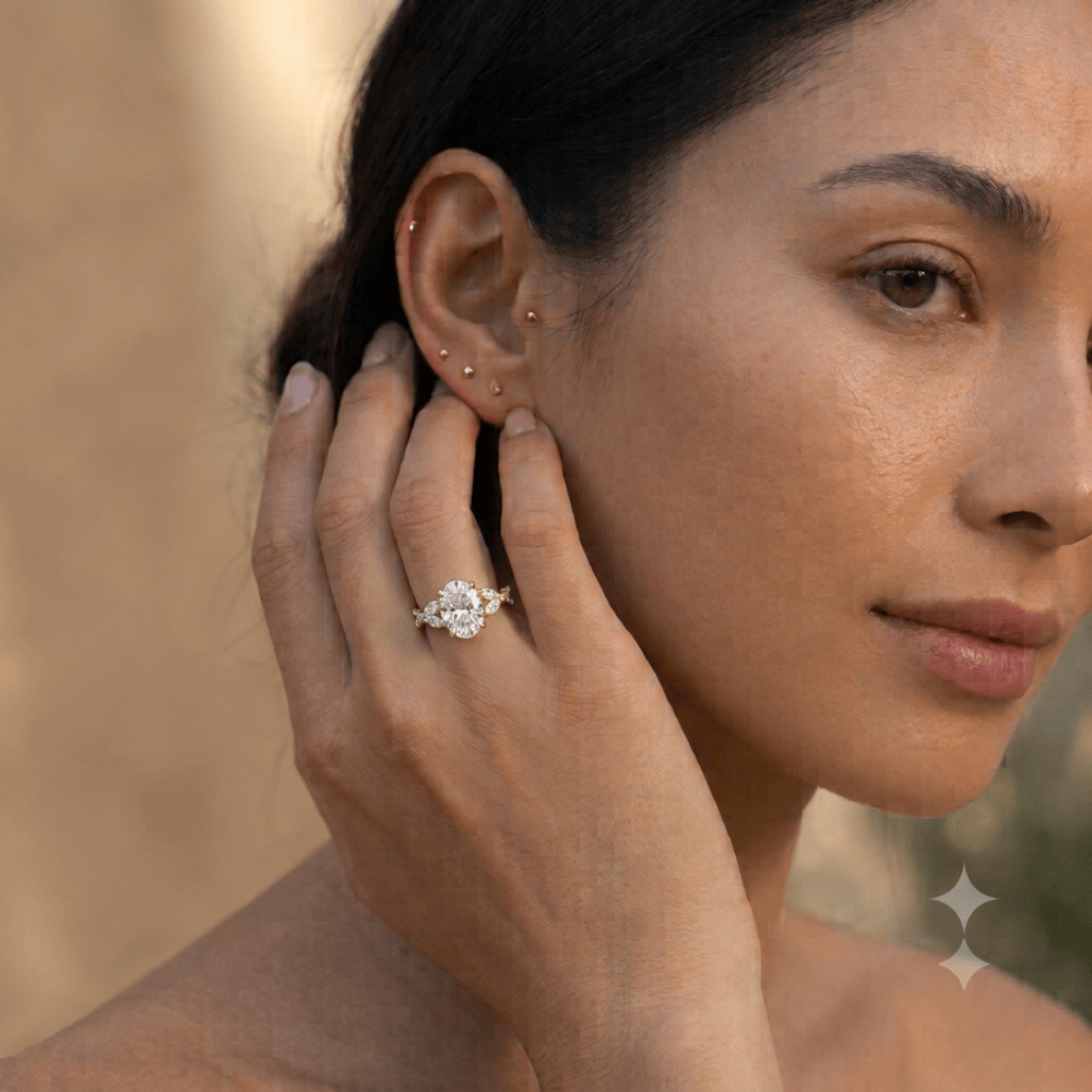 Elegant gold lab diamond ring for wife