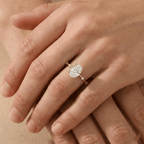 Elegant oval lab diamond bridal ring for women