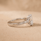 Oval lab grown diamond solitaire ring for her