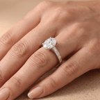 Oval lab diamond ring for anniversary gift