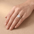 Oval lab grown diamond bridal ring for women
