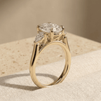 Classic oval lab diamond promise ring design