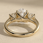 Oval lab diamond engagement ring for women