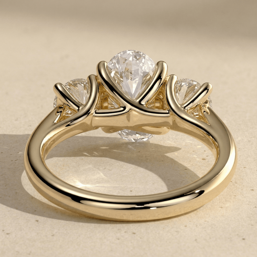 Oval lab diamond engagement ring for women