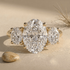 Elegant oval diamond gold ring design