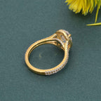 Oval Laboratory Diamond Split Shank Halo Engagement Ring - JBR Jeweler