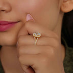 Oval Laboratory Diamond Split Shank Halo Engagement Ring - JBR Jeweler