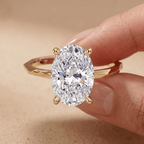 oval moissanite solitaire ring for women