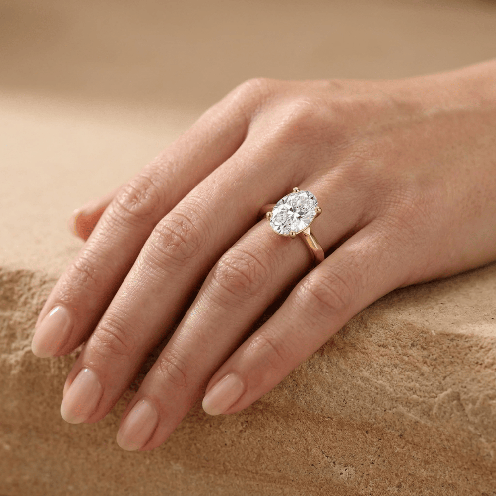 Elegant oval moissanite ring for everyday wear