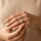 Oval Cut Lab Diamond Three Stone Bridal Ring