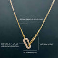 14k Gold Paperclip Diamond Charm Everyday Necklace - JBR Jeweler