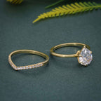 Pear Cut CVD Diamond Solitaire Engagement Ring With Bridal Sets - JBR Jeweler