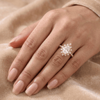 Elegant pear shaped diamond ring in 14K gold