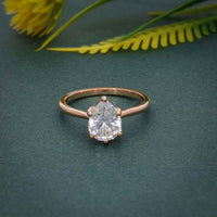 Cathedral Pear Cut Lab Grown Diamond Ring